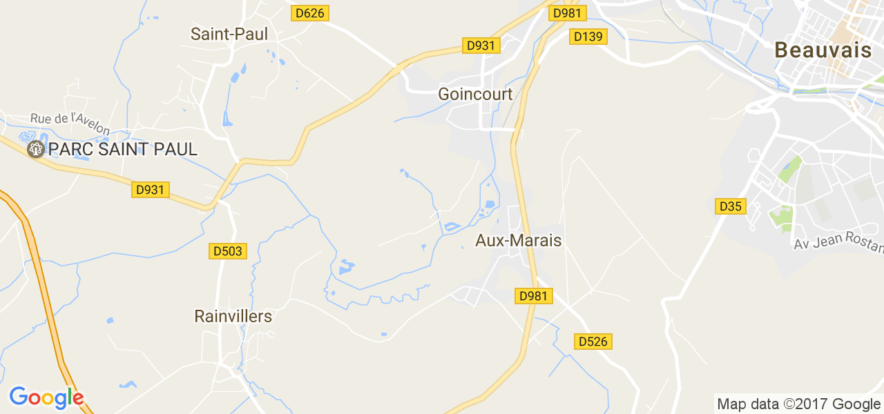 map de la ville de 